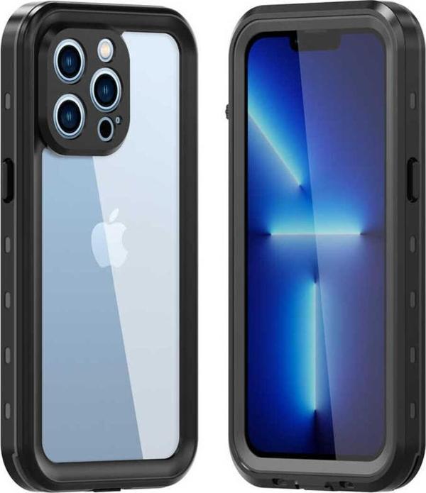 Kılıftech İphone 13 Pro Uyumlu 1-1 Su Geçirmez Kılıf-Siyah - Image 1