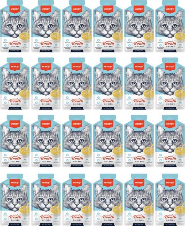 Wanpy Tavuklu Tahılsız Kedi Çorbası 50Gr - 24 Adet - Image 1