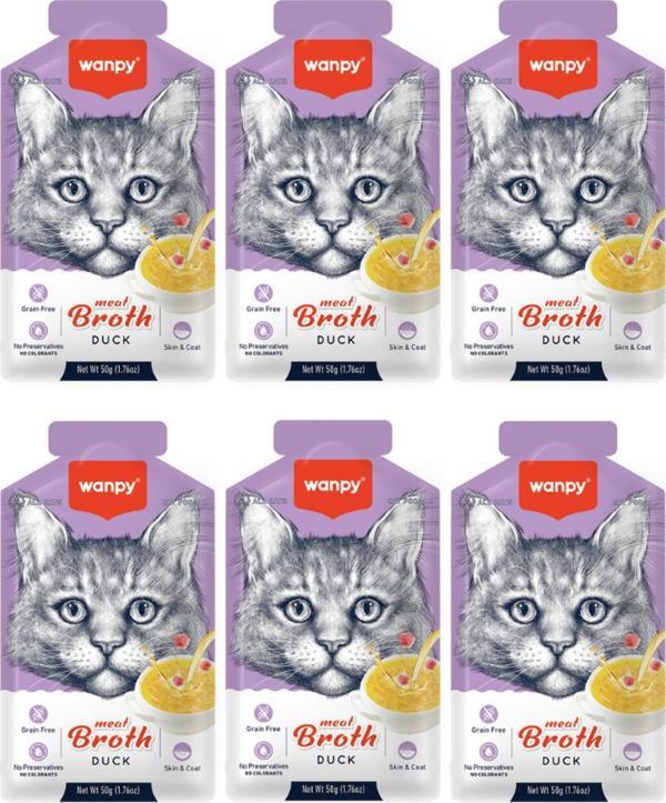 Wanpy Ördekli Tahılsız Kedi Çorbası 50Gr - 6 Adet - Image 1