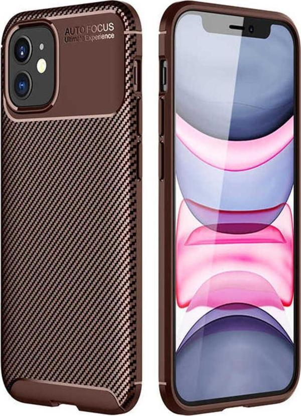 Kılıftech İphone 12 Mini Uyumlu Zore Negro Silikon Kılıf-Kahverengi - Image 1