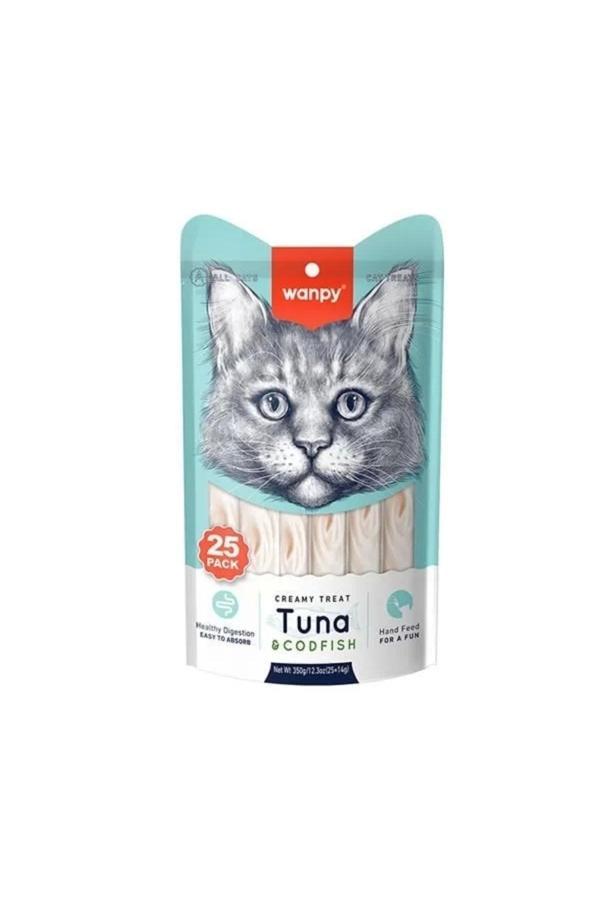 Wanpy Ton Ve Morina Balıklı Sıvı Kedi Ödülü 14 Gr 25 Adet - Image 1