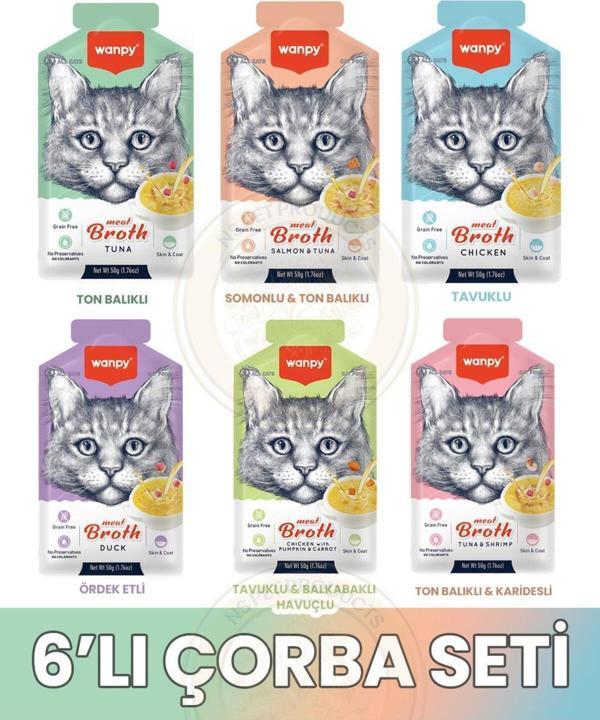 Wanpy Kediler İçin Çorba Seti Mix 6X50Gr - Image 1