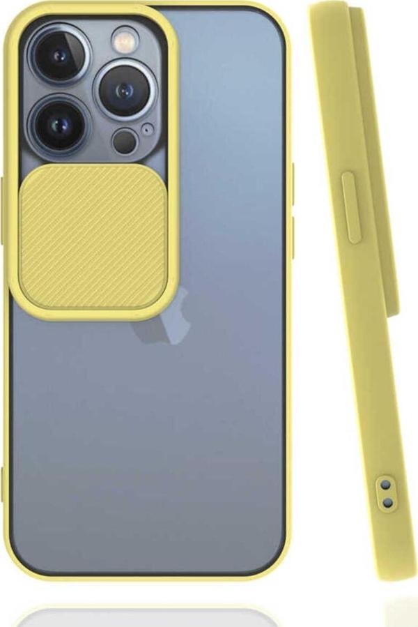Doping Digital İphone 13 Pro Uyumlu Zore Lnsm-İ Kılıf-Sarı - Image 1