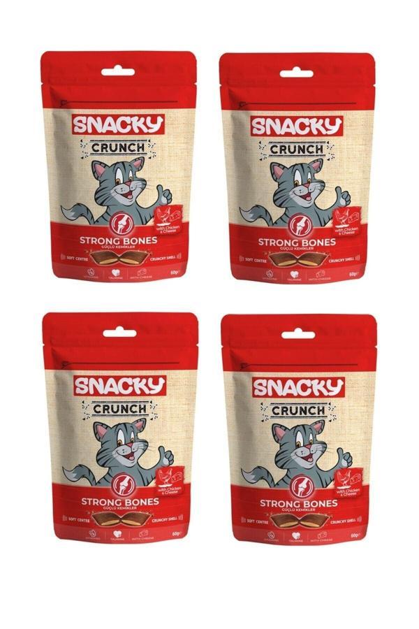 Snacky Crunch Kedi Ödülü Tavuk & Peynirli Strong Bones 60 Gr X 4 Adet - Image 1