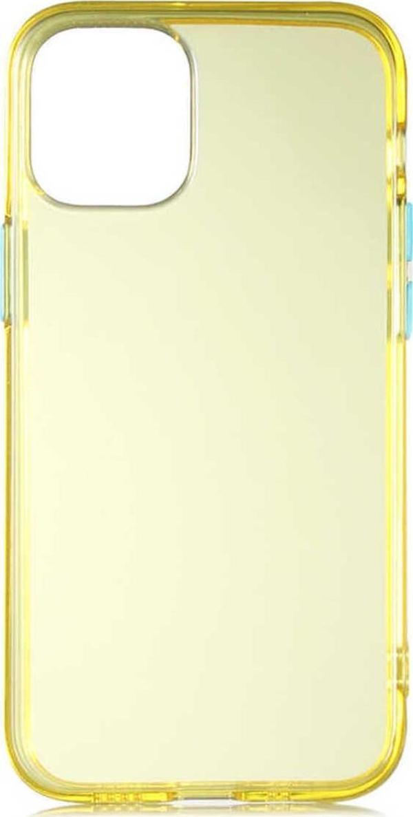 10Line Aksesuar İphone 12 Pro Max Uyumlu Zore Bistro Kılıf-Sarı - Image 1