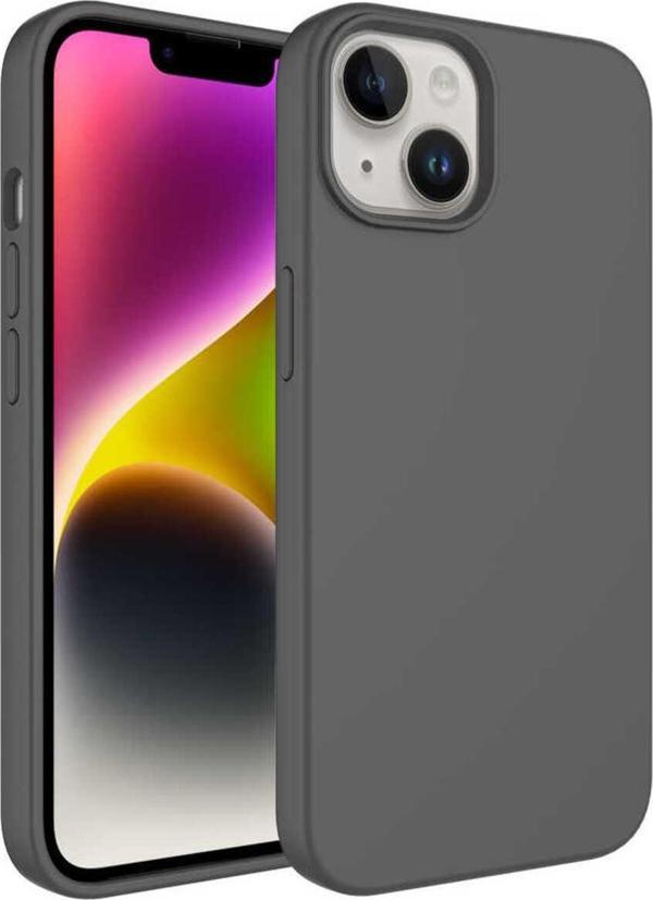 Noir318 İphone 14 Plus Uyumlu Sıvı Teknolojili Silinebilir Sert Zore Kivi Kılıf-Gri - Image 1