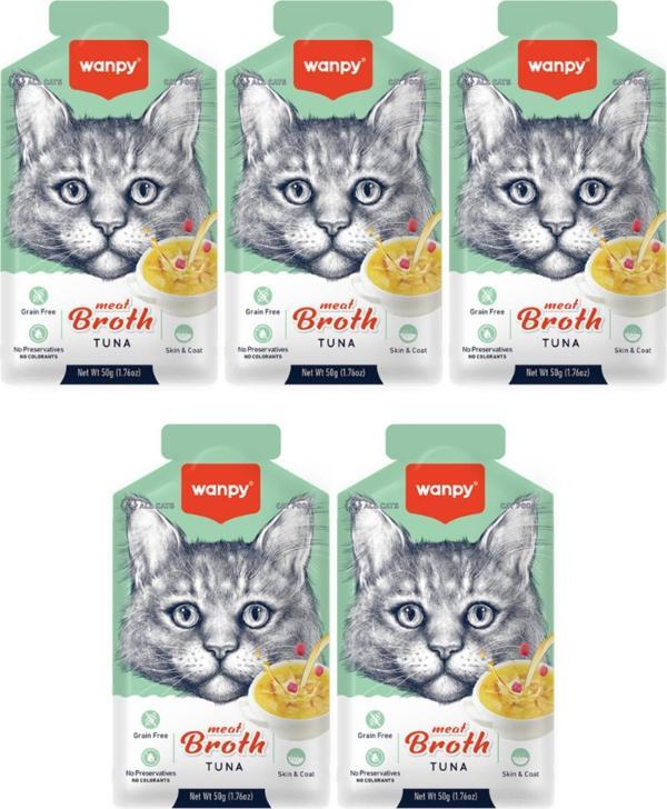 Wanpy Ton Balıklı Tahılsız Kedi Çorbası 50Gr - 5 Adet - Image 1