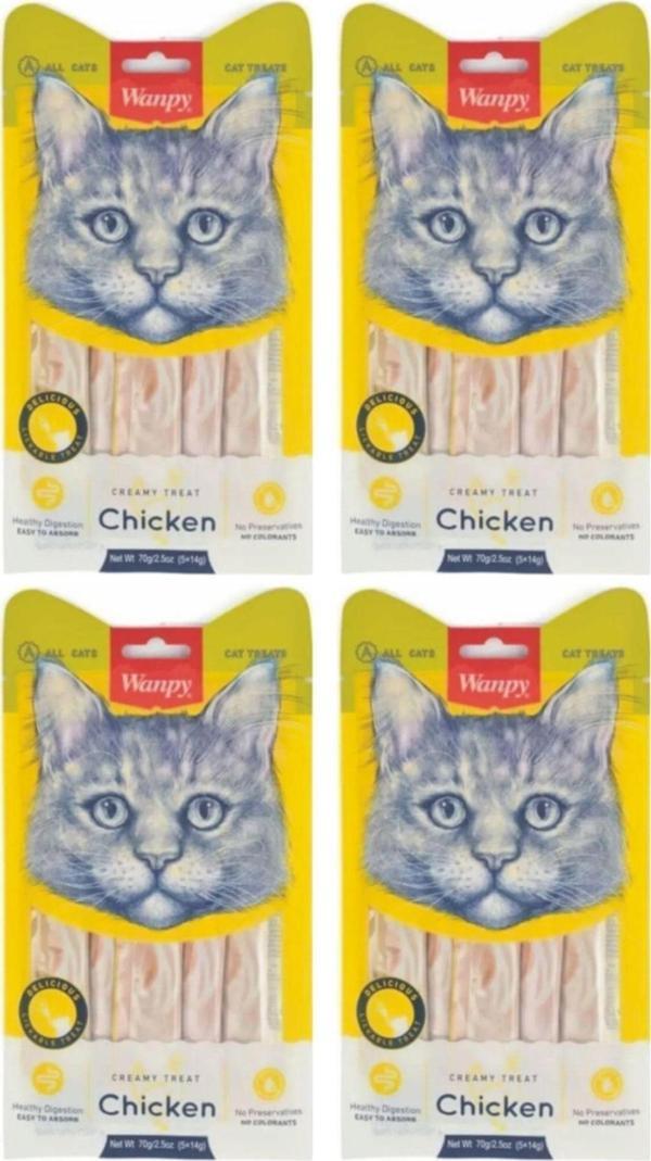 Wanpy Tavuklu Kedi Ödül Maması 5X14 Gram (4 Adet) - Image 1