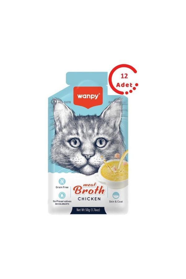 Wanpy Tavuk Etli Kedi Çorbası 50 Gr 12'Li - Image 1