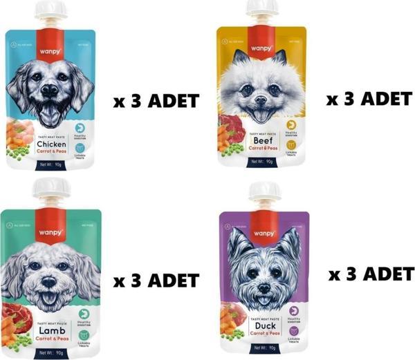 Wanpy Premium 4’ Lü Lezzetli Köpek Ödülü Seti - Image 1