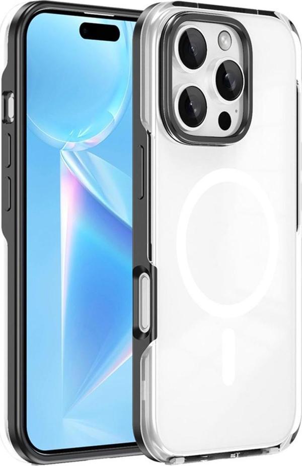 Kılıftech İphone 16 Pro Max Uyumlu Magsafe Şarj Özellikli Çıkarılabilir Arka Yüzeyli Zore Polar Kapak - Image 1