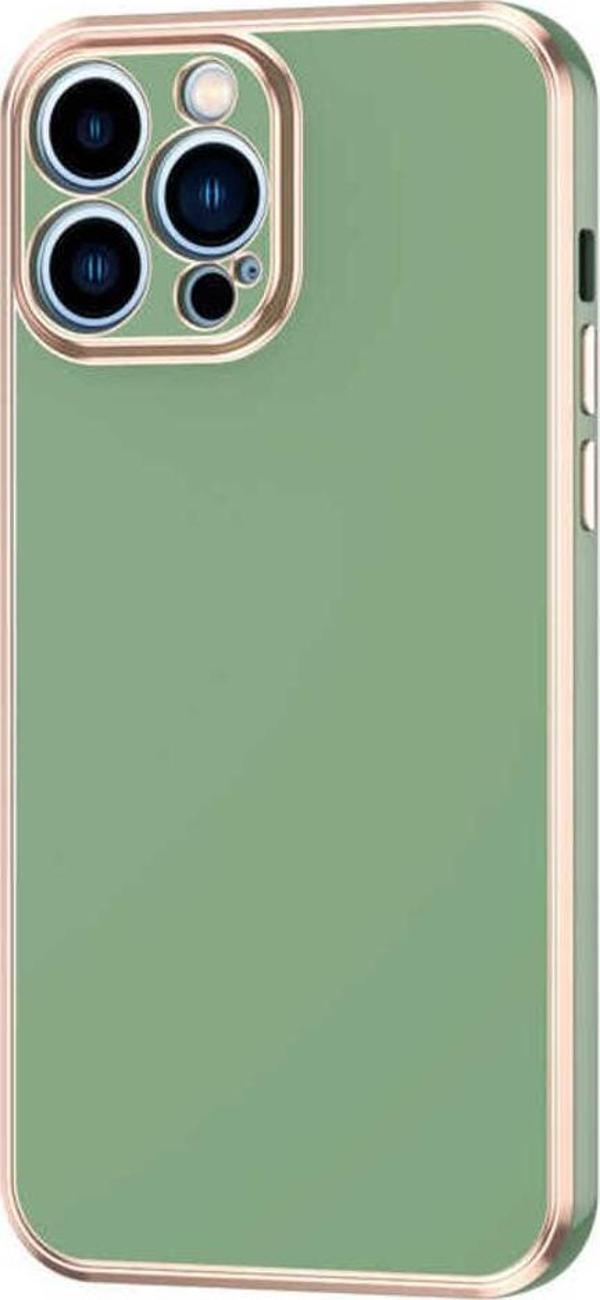 Nüanstek İphone 13 Pro Uyumlu Zore Bark Kılıf-Açık Yeşil - Image 1