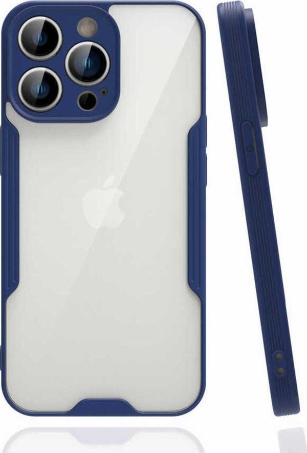 Zen Aksesuar İphone 14 Pro Uyumlu Zore Parfe Kılıf-Lacivert - Image 1