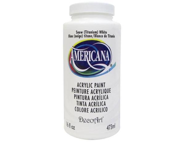 Decoart Americana Snow White Beyaz Akrilik Boya 16oz DA01 - Image 1