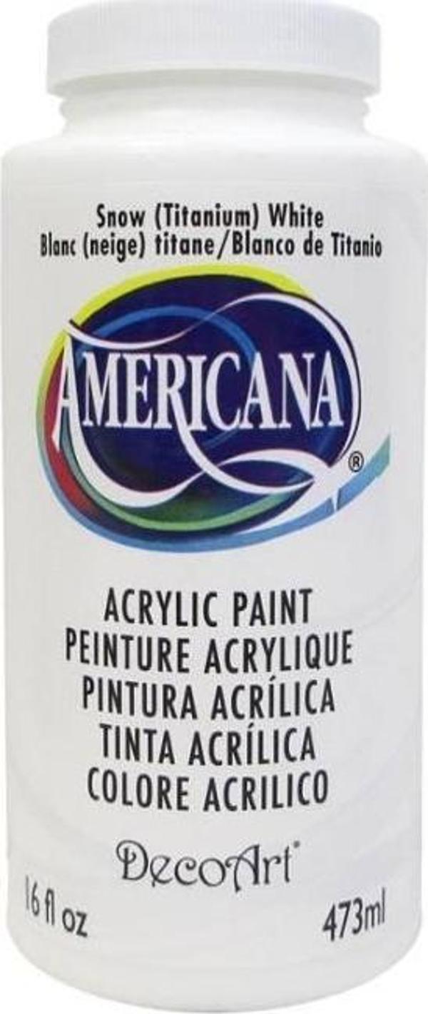 Decoart Americana Snow White Beyaz Akrilik Boya 16oz DA01 - Image 1