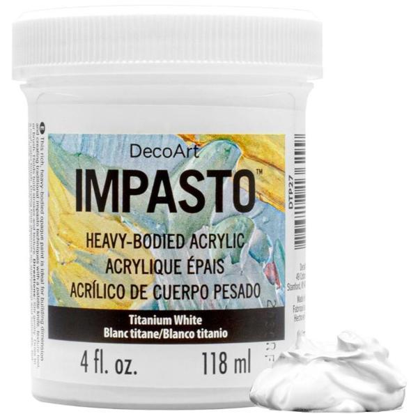 Decoart Impasto Titanium White Beyaz Akrilik Boya 4oz DTP27 - Image 1