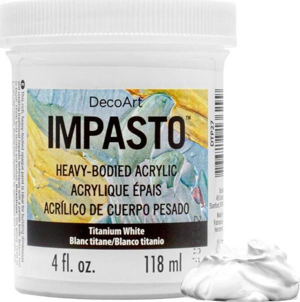 Decoart Impasto Titanium White Beyaz Akrilik Boya 4oz DTP27 - Image 1