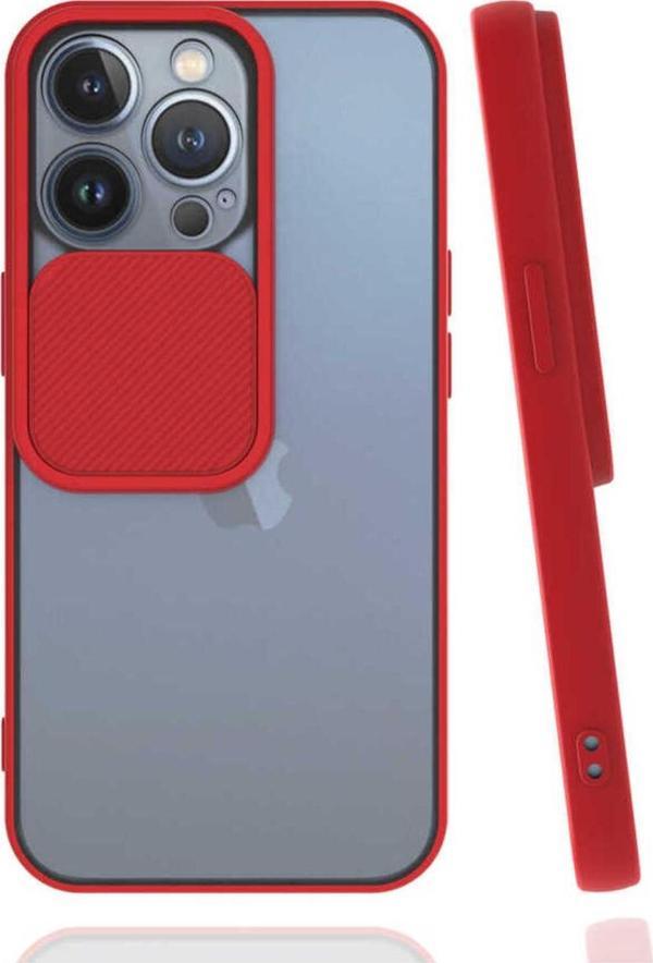 Marselit İphone 13 Pro Uyumlu Zore Lnsm-İ Kılıf-Kırmızı - Image 1