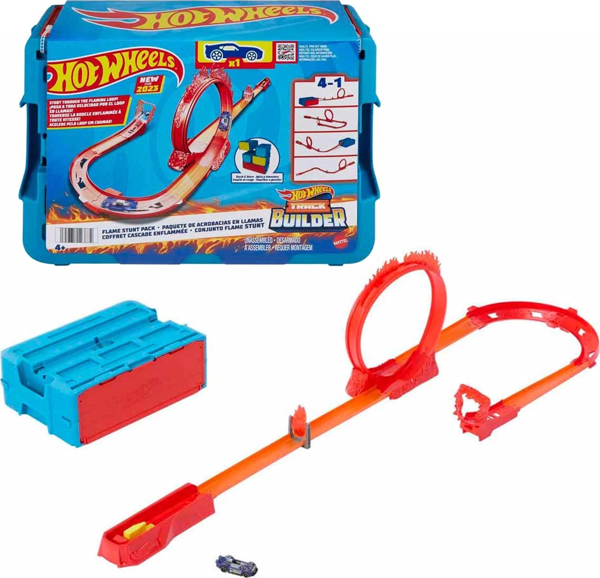 Hot Wheels Track Builder Alev Temalı Akrobasi Seti HMC04 Kız Erkek Çocuk Oyuncak Eğitici Oyuncaklar - Image 1