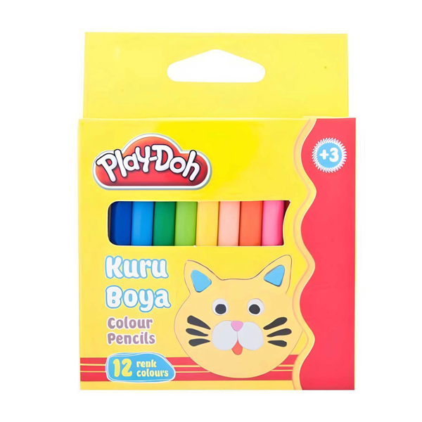 Play-Doh 12 Renk Jumbo Kuru Boya Kız Erkek Çocuk Oyuncak Eğitici Oyuncaklar - Image 1