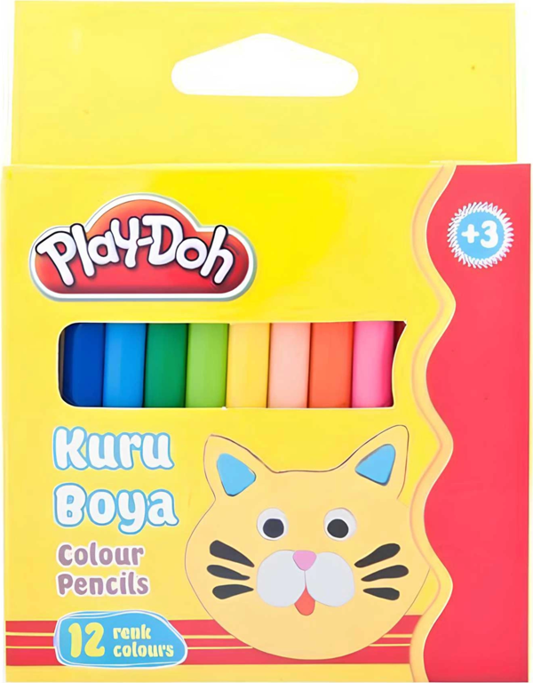 Play-Doh 12 Renk Jumbo Kuru Boya Kız Erkek Çocuk Oyuncak Eğitici Oyuncaklar - Image 1