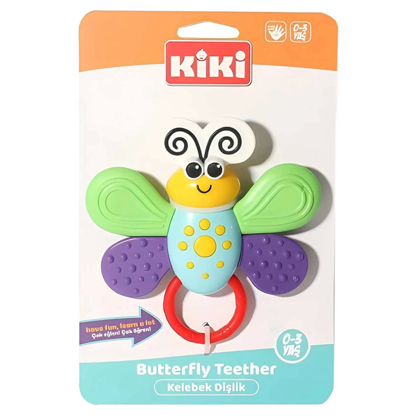 Kiki Kelebek Dişlik Çıngırak 2201 Kız Erkek Çocuk Oyuncak Eğitici Oyuncaklar - Image 1