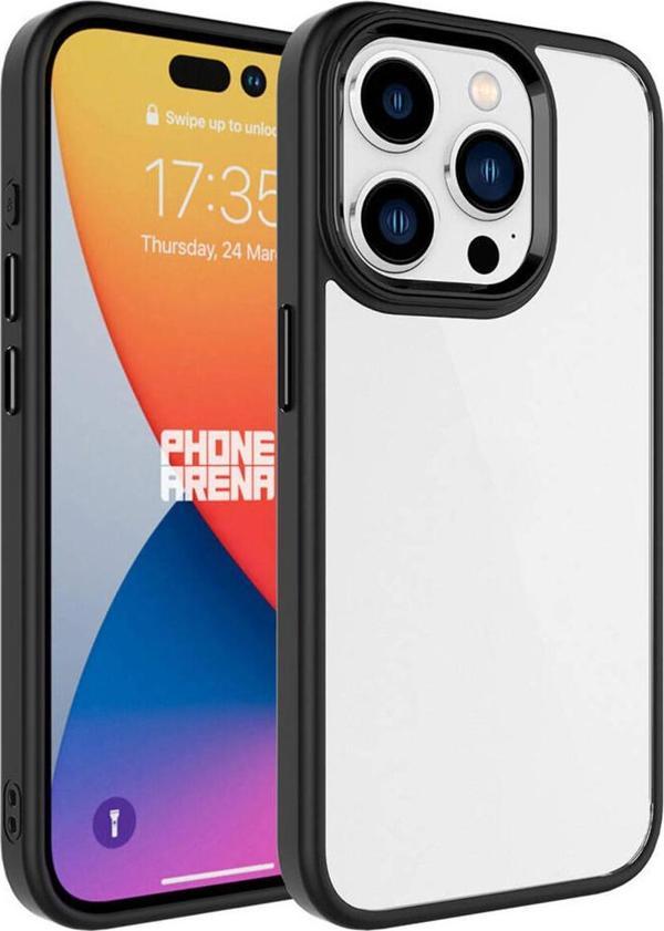 Safa İphone 15 Pro Uyumlu Zore Krom Kılıf-Siyah - Image 1
