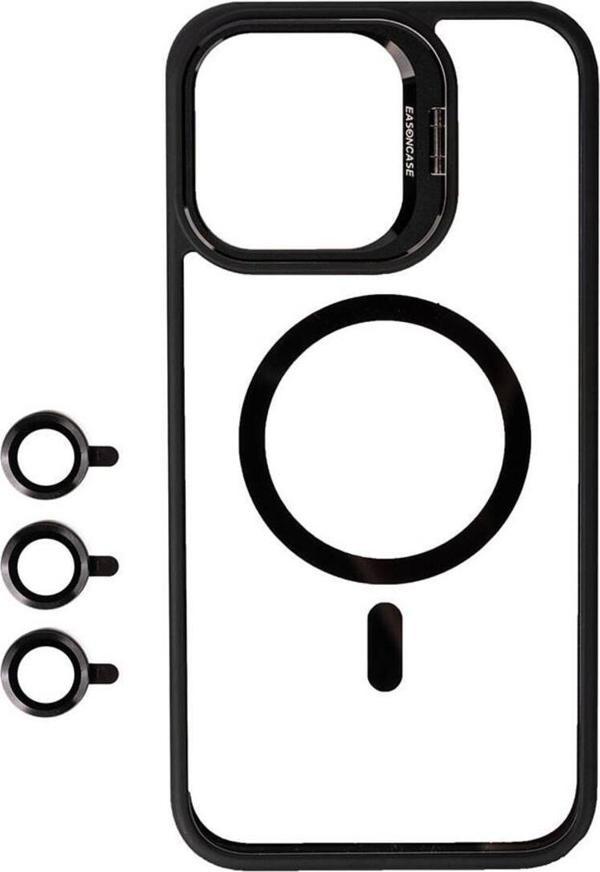 Göktuğ Aksesuar İphone 15 Pro Max Uyumlu Magsafe Wireless Şarj Özellikli Standlı Zore Magsafe Klon Lnsm-Li Kapa - Image 1