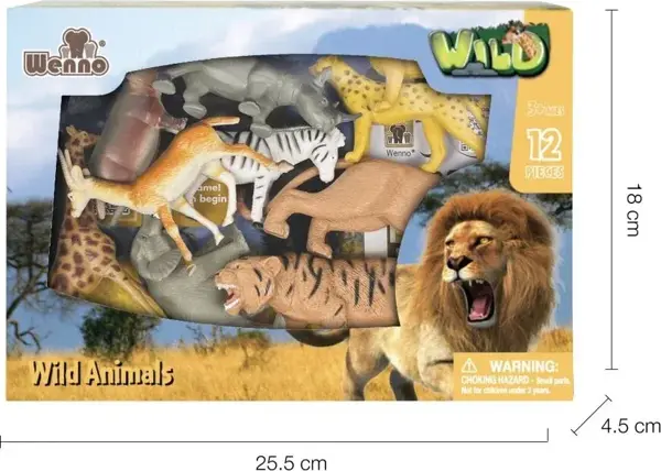 5901-5903-5904 Kutulu 12 parça Hayvan Seti Kız Erkek Çocuk Oyuncak Eğitici Oyuncaklar - Image 1