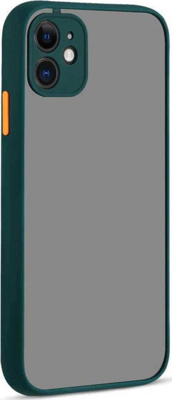 Szr Store İphone 12 Mini Uyumlu Zore Hux Kılıf-Koyu Yeşil - Image 1