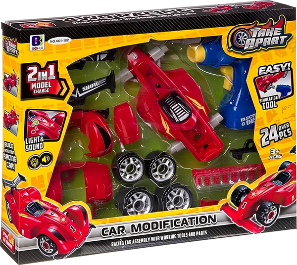 4i Oyuncak Matkaplı Formula F1 Araba Modifiye Seti Sesli Işıklı Sök Tak Kız Erkek Çocuk Oyuncak Eğit - Image 1