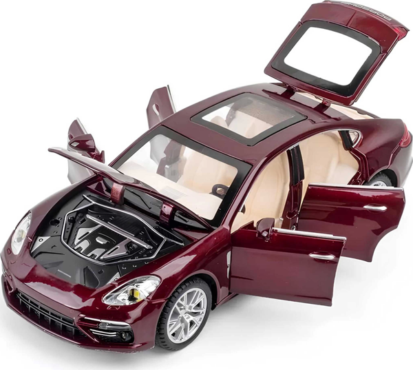 Şeffaf Kutulu Metal Porsche Kız Erkek Çocuk Oyuncak Eğitici Oyuncaklar - Image 1