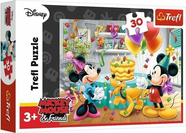 18211 Disney Mickey Mouse 30 Parça Puzzle Kız Erkek Çocuk Oyuncak Eğitici Oyuncaklar - Image 1
