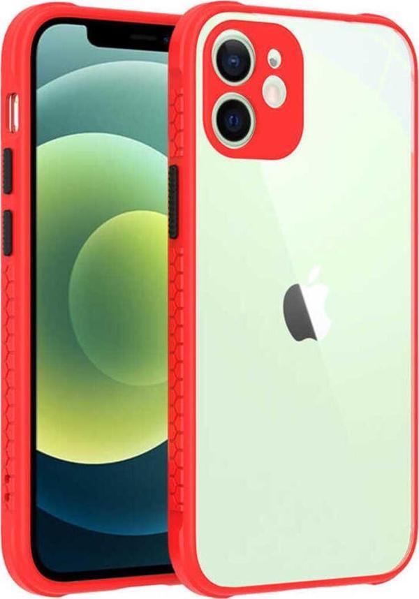 Kılıftech İphone 12 Uyumlu  Kaff Kılıf-Kırmızı - Image 1