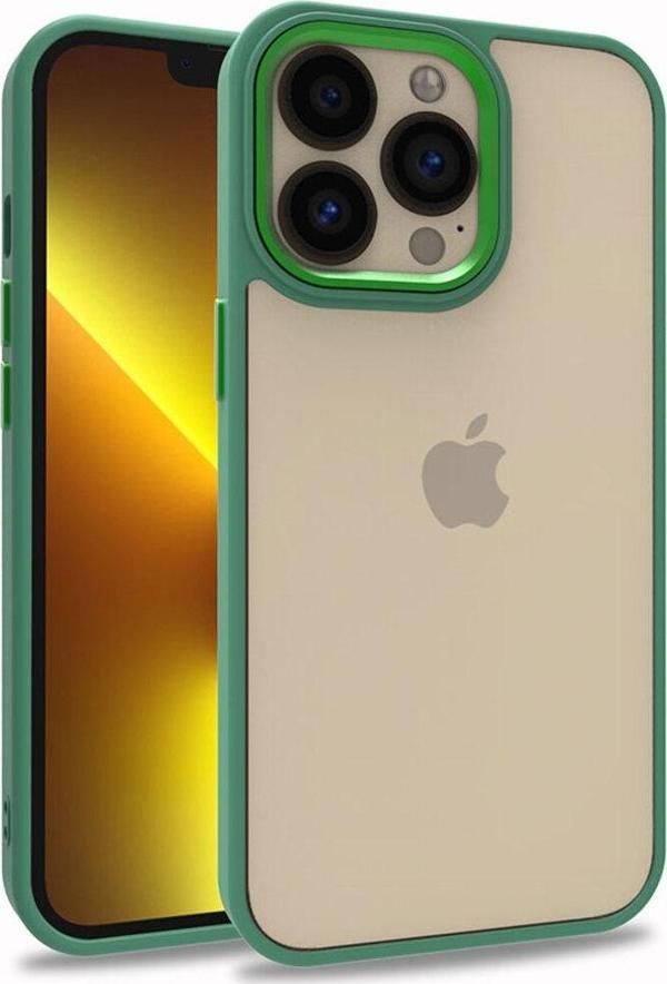 Kılıftech İphone 13 Pro Uyumlu Zore Flora Kılıf-Yeşil - Image 1