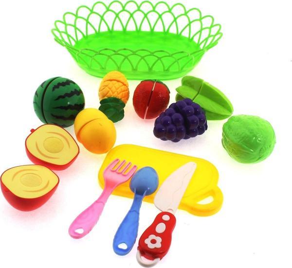 Sepette Kesilebilir Meyveler Kız Erkek Çocuk Oyuncak Eğitici Oyuncaklar - Image 1