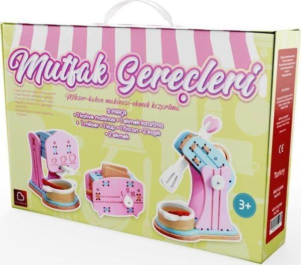 1007 Ahşap Mutfak Gereçleri Seti - Lulubere Oyuncak Kız Erkek Çocuk Oyuncak Eğitici Oyuncaklar - Image 1