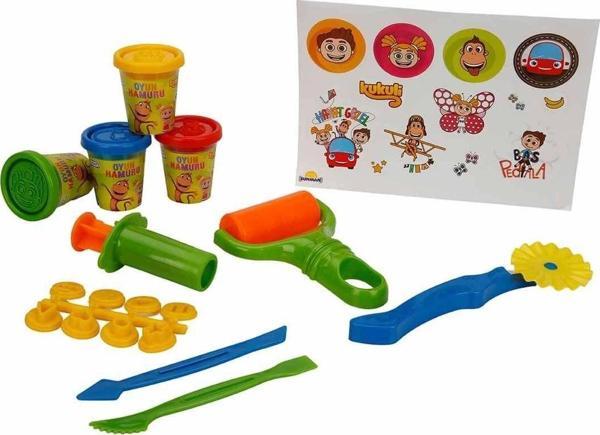 Kukuli Çantalı Oyun Hamuru Seti 80 gr. Kız Erkek Çocuk Oyuncak Eğitici Oyuncaklar - Image 1