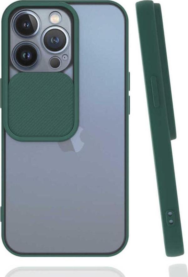 Zore İphone 13 Pro Uyumlu Lnsm-İ Kılıf-Koyu Yeşil - Image 1
