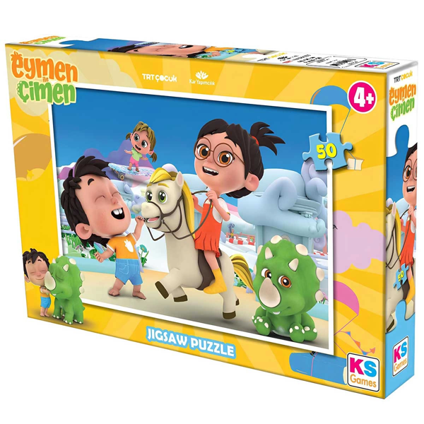 KS Games Eymen Ile Çimen 50 Parça Puzzle Kız Erkek Çocuk Oyuncak Eğitici Oyuncaklar - Image 1