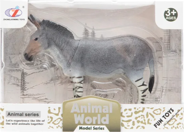 Kutulu Model Figür Hayvan Çizgili Eşek Kız Erkek Çocuk Oyuncak Eğitici Oyuncaklar - Image 1