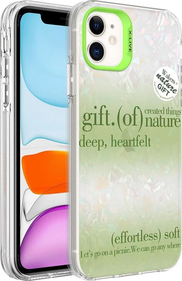 Kılıftech İphone 11 Uyumlu Mermer Desenli Zore Marbello Kılıf-Yeşil - Image 1