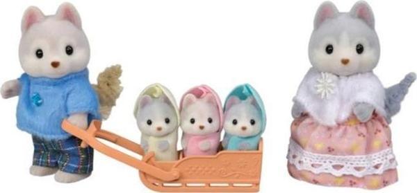 Calico Critters Husky Ailesi Figür Oyuncak Seti - Image 1