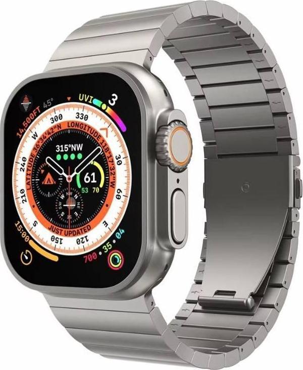 Lululook Apple Watch Ultra Titanyum Saat Kordonu 49mm - Image 1
