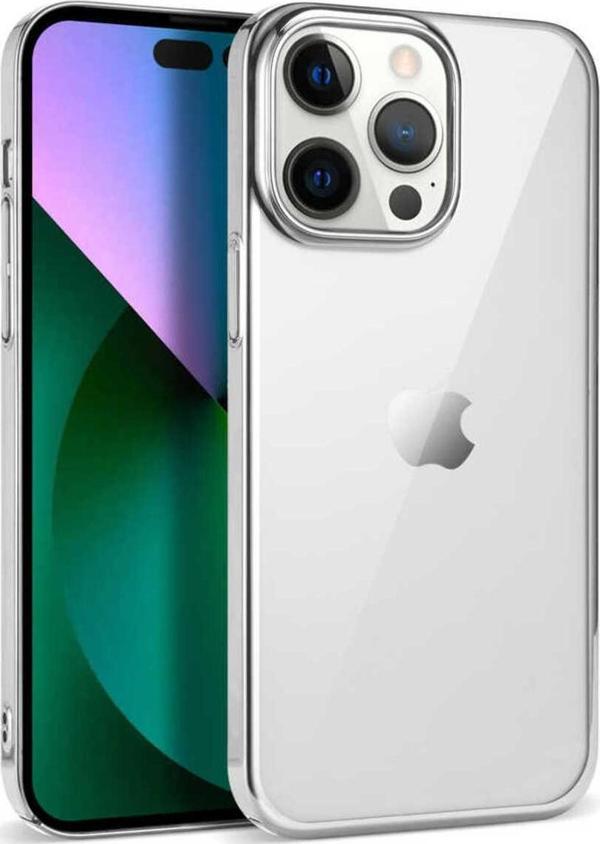 Nüanstek İphone 14 Pro Uyumlu Zore Pixel Kılıf-Gümüş - Image 1