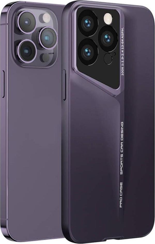 Kılıftech Apple İphone 14 Pro Kılıf Ultra İnce Kamera Korumalı Sert Rubber Zore Procase Kapak-Derin Mor - Image 1