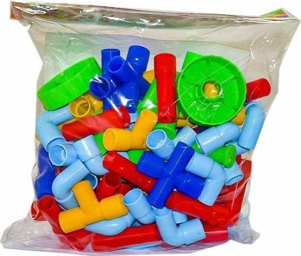 HC1025 POŞETTE Boru Blok Seti 72 PARÇA Kız Erkek Çocuk Oyuncak Eğitici Oyuncaklar - Image 1