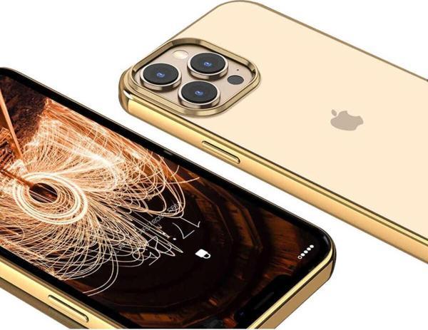Zore İphone 13 Pro Max Uyumlu Pixel Kılıf-Gold - Image 1
