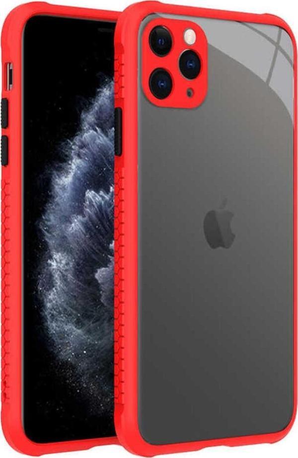 Zore İphone 11 Pro Max Uyumlu  Kaff Kılıf-Kırmızı - Image 1