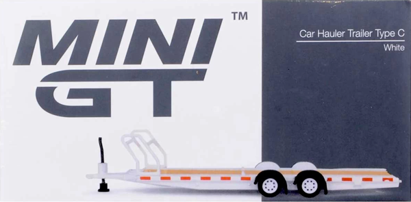 Mini GT 1/64 Car Hauler Trailer White MGTAC21 Kız Erkek Çocuk Oyuncak Eğitici Oyuncaklar - Image 1